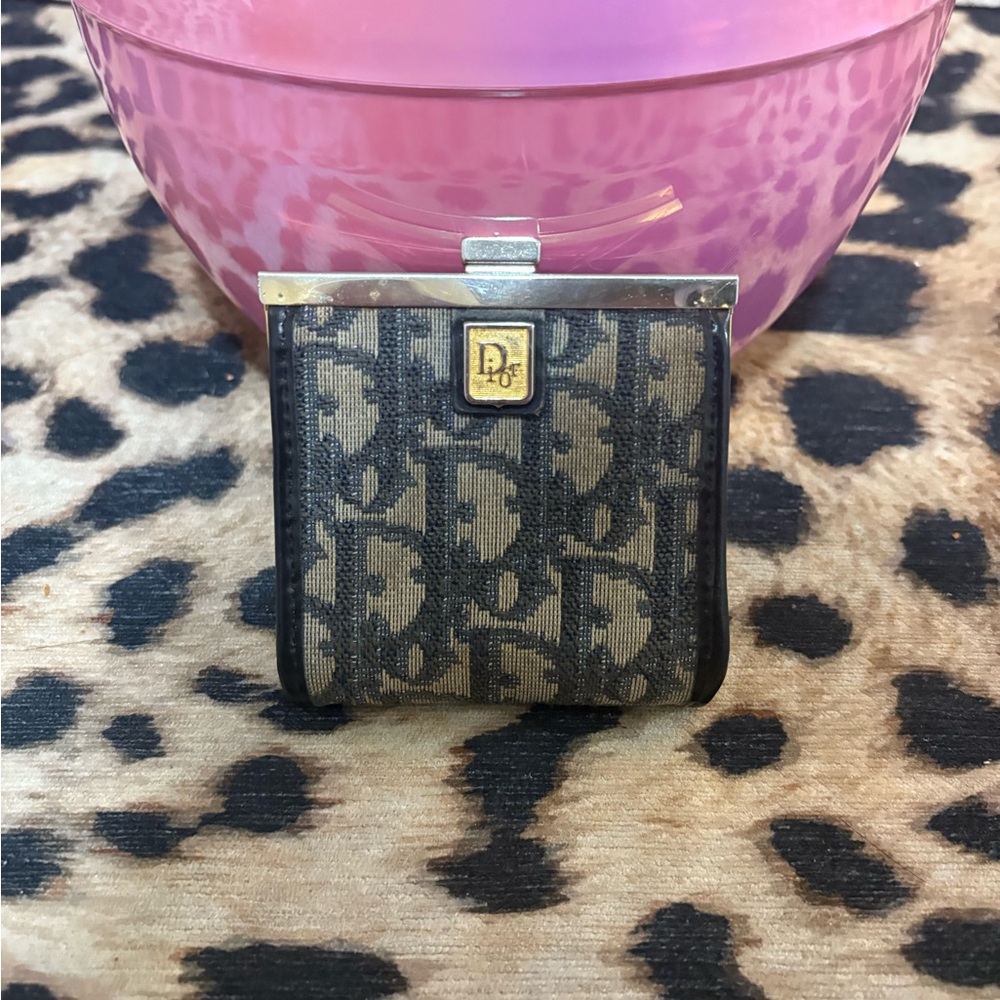 Christian Dior Vintage Trotter Oblique Canvas Coin Purse